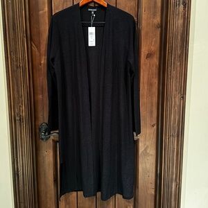 Eileen Fisher Long open Cardigan Sweater Size L